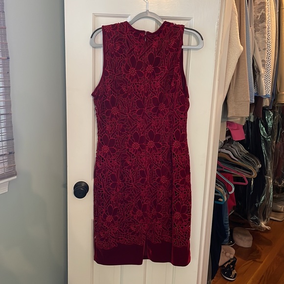 Deep Red velvet Badgley Mischa Dress - Picture 2 of 3
